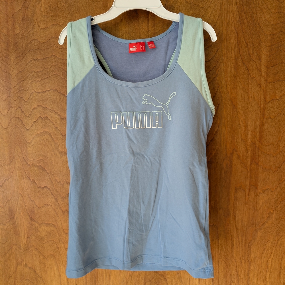 Puma Light Blue Athletic Tank Top